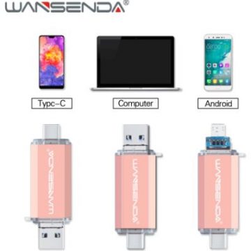 Флешка USB OTG 3в1 16гб 32гб 64гб