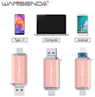 Флешка USB OTG 3в1 16гб 32гб 64гб 