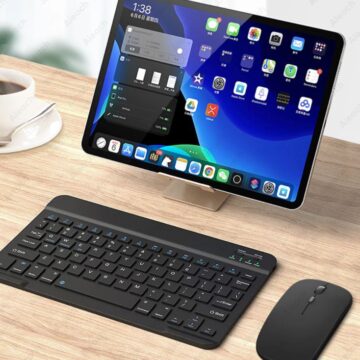 Беспроводная клавиатура и мышь Bluetooth с русской для ipad, телефона планшета, ноутбука