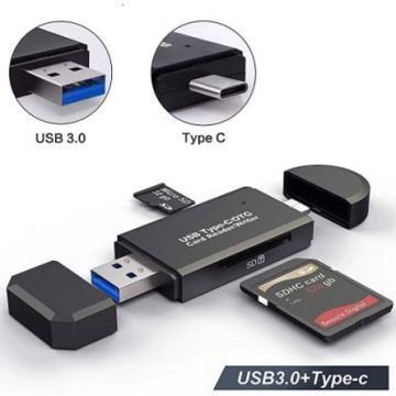 Кардридер USB OTG MicroUSB для ПК, смартфонов, планшетов