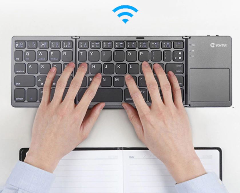Портативная складная беспроводная клавиатура Bluetooth для планшета IOS Android Windows ipad