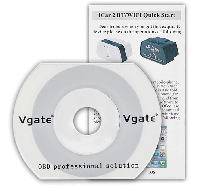 Диагностический сканер OBD ELM327 Vgate iCar2 Bluetooth / Wi-Fi Диагностика автомобиля