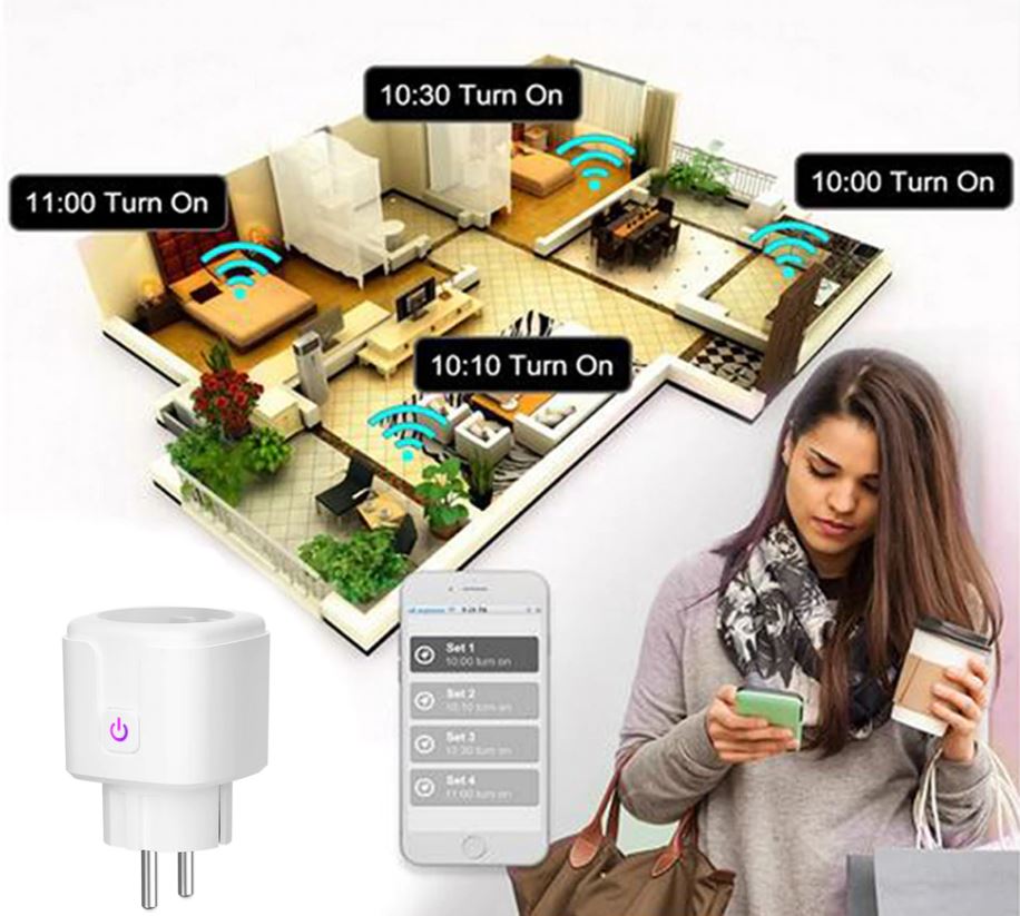 Умная розетка с Wi-Fi 16 А беспроводное управление