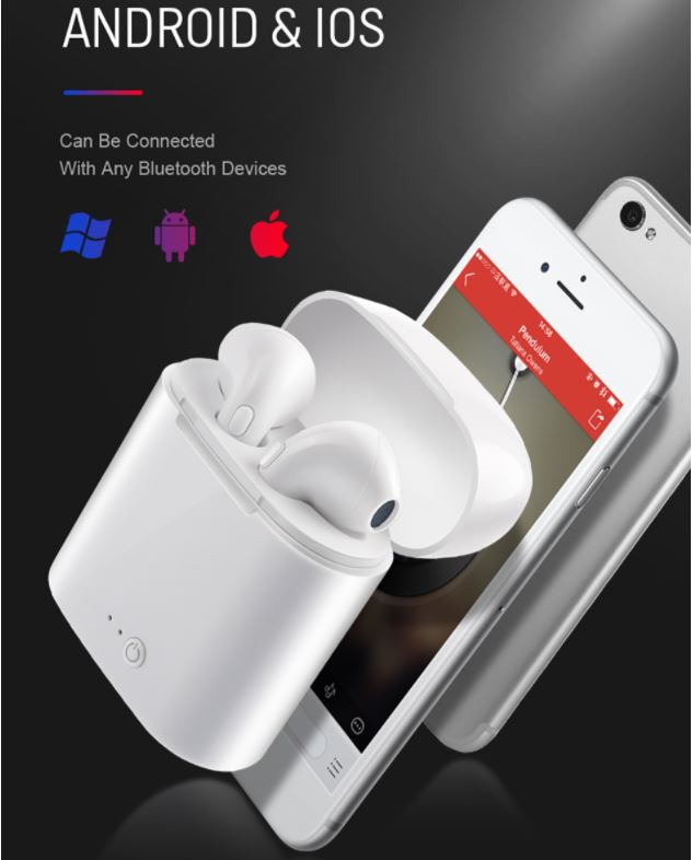 Беспроводные наушники Bluetooth I7s tws (гарнитура с микрофоном) для смартфона