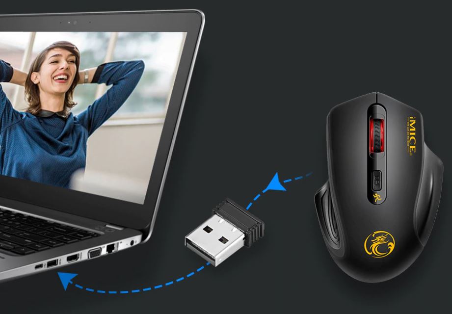 Беспроводная мышь Wi-Fi 2,4 ГГц для компьютера, ноутбука. Для игр, 2000 DPI