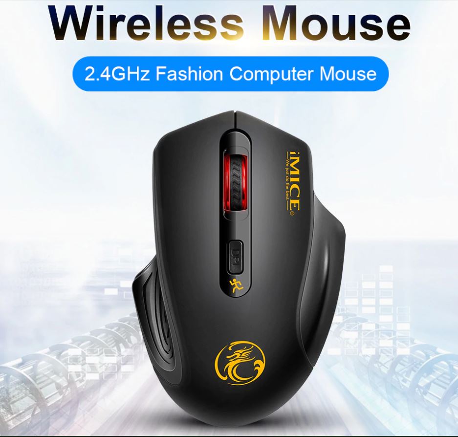 Беспроводная мышь Wi-Fi 2,4 ГГц для компьютера, ноутбука. Игровая, 2000 DPI