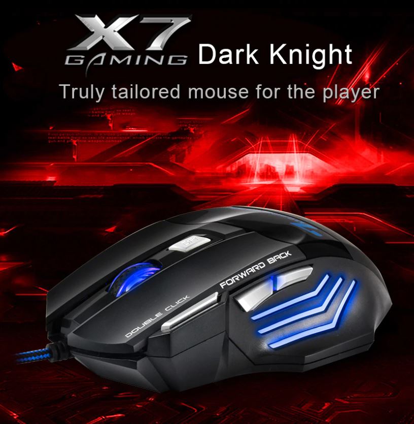 Мышь компьютерная. Игровая мышь. Геймерская мышь 5500 DPI, проводная X7 USB