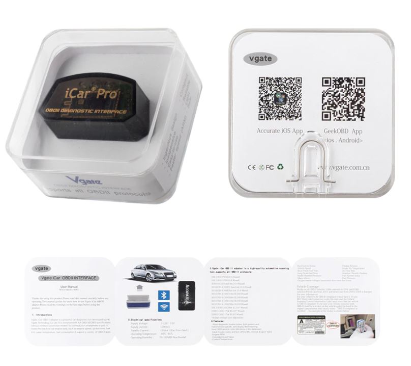 Автомобильный диагностический сканер Vgate iCar Pro ELM327 OBD2 Bluetooth / WI-FI V2.2 оригинал для Android / IOS