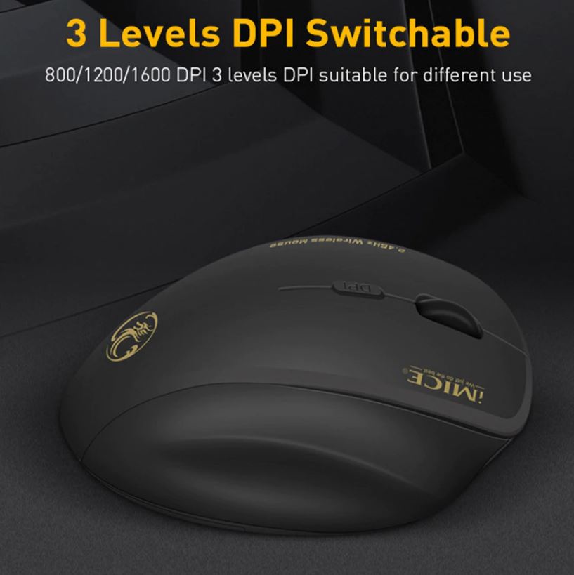 Мышь компьютерная игровая беспроводная 2.4 ГГц 1600 DPI дешево купить